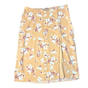 Abercrombie and Fitch Floral Dipped Waist Midi Skirt Cottagecore Coquette NWT